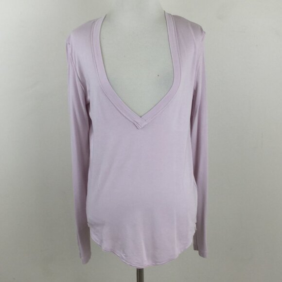 We the Free Light Lilac Deep V-Neck Top xs - Picture 2 of 11